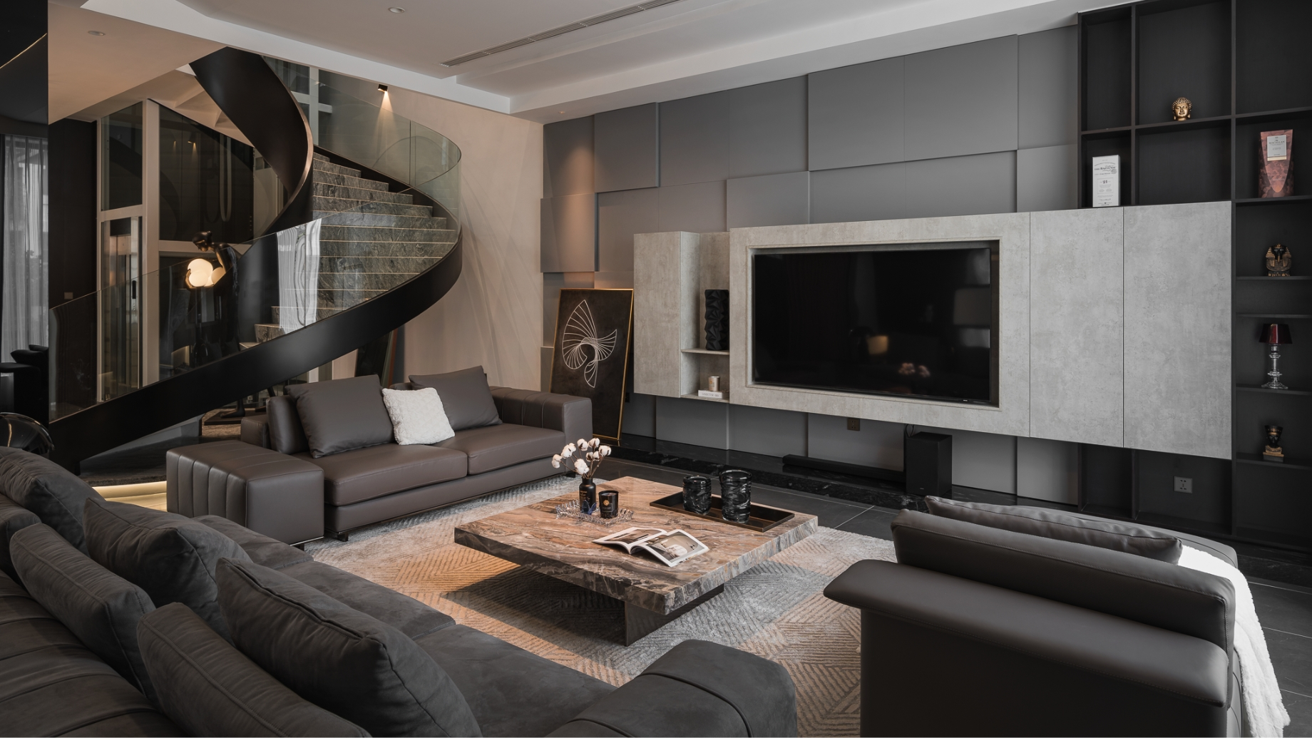 Ciputra Villa 01 - Ngôi biệt thự khoáng đạt với những gam màu tối giản, tôn vinh lối sống duy mỹ của gia chủ