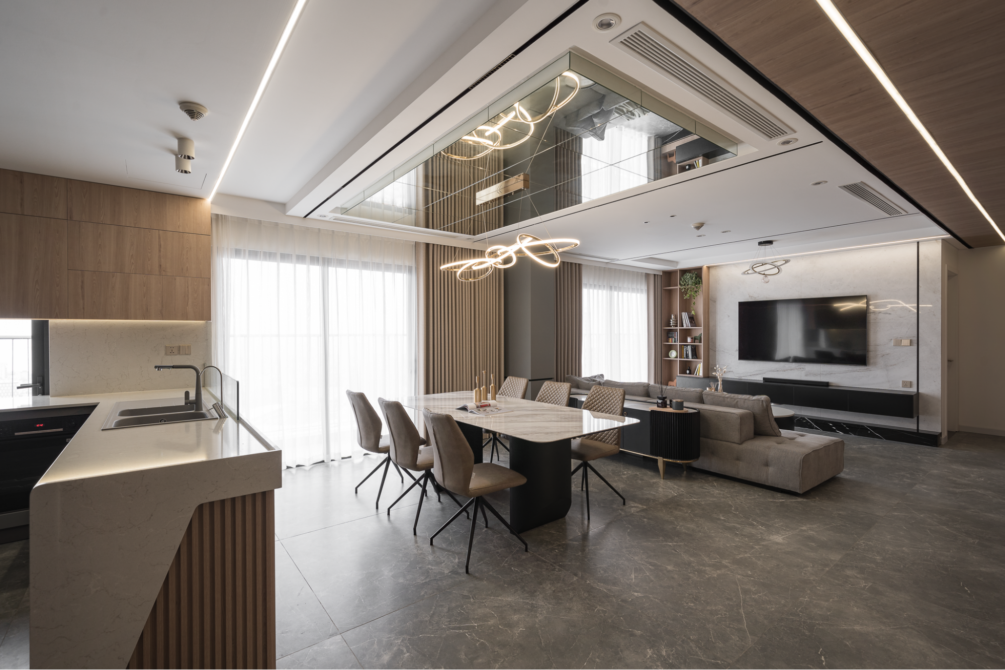 Phòng khách dự án Kosmo Apartment