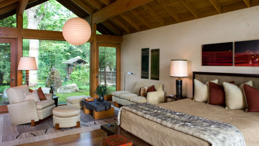 Phòng ngủ mang sắc thái Á Đông nhẹ nhàng