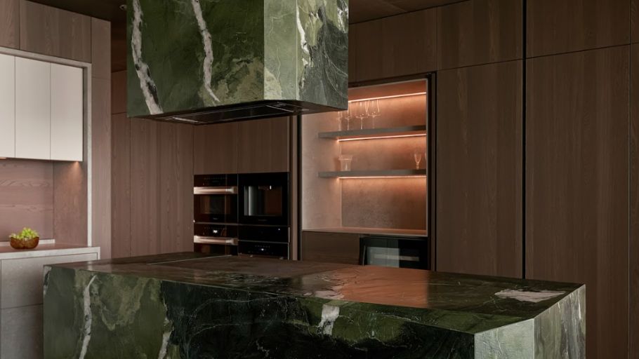 Không gian bếp và ăn uống Penthouse Châu Âu tinh tế, hài hòa