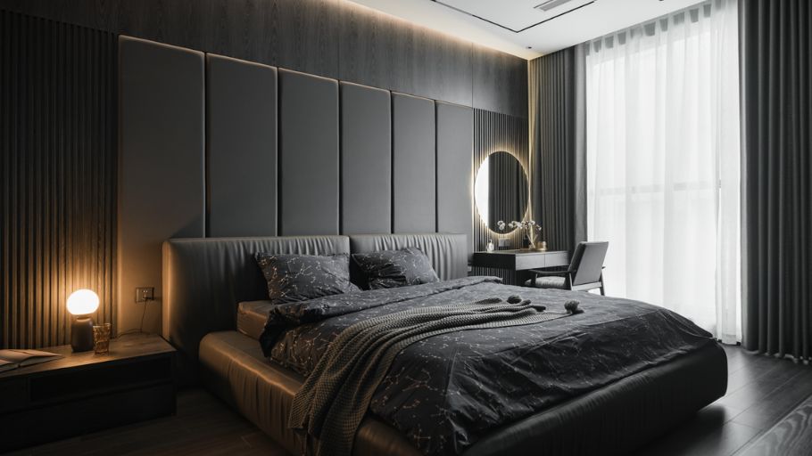 Phòng ngủ trong căn hộ Nhà Jack Sunshine Riveside Penthouse