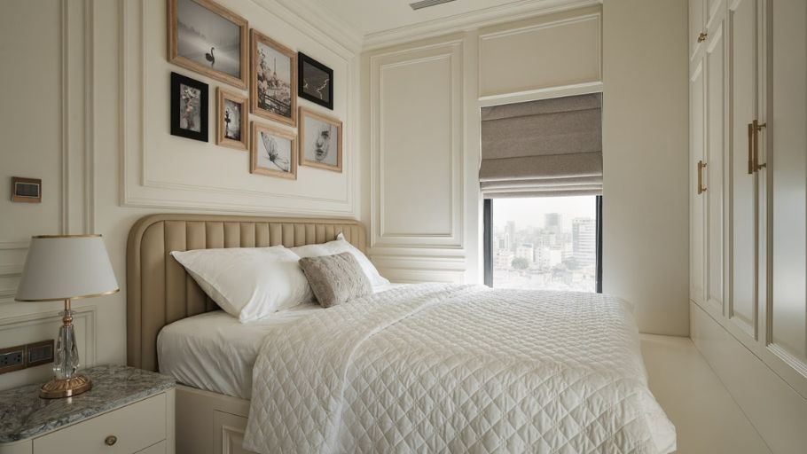 Phòng ngủ Master trong căn hộ Hateco Apartment kiểu Pháp