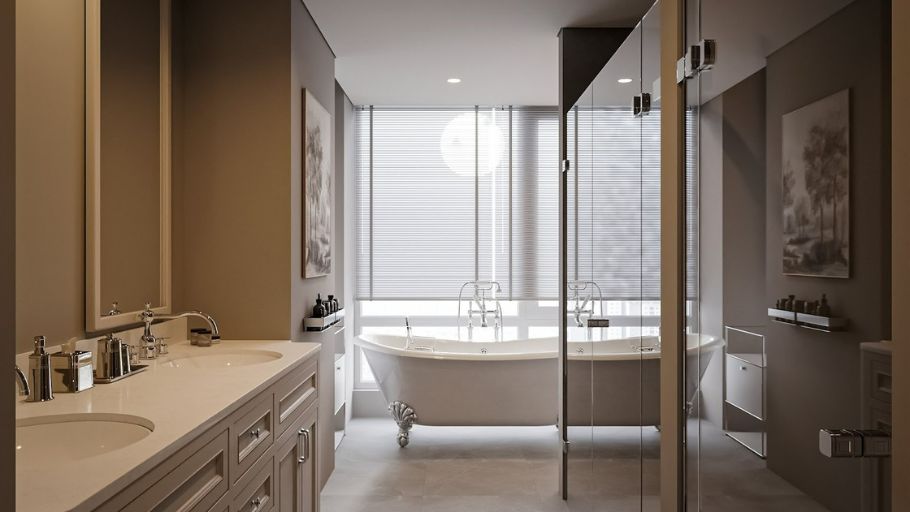 Phòng tắm trong căn hộ Ciputra Apartment kiểu Pháp