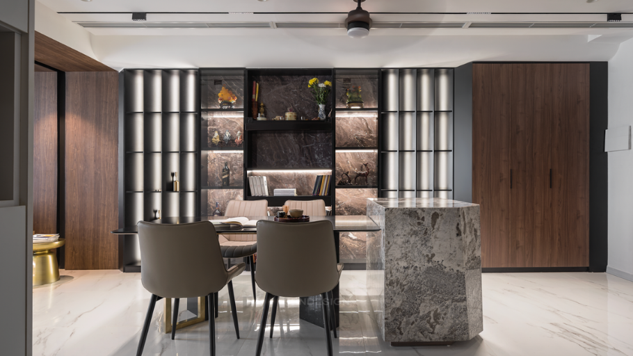 Phòng ăn trong căn hộ Duplex Ecogreen