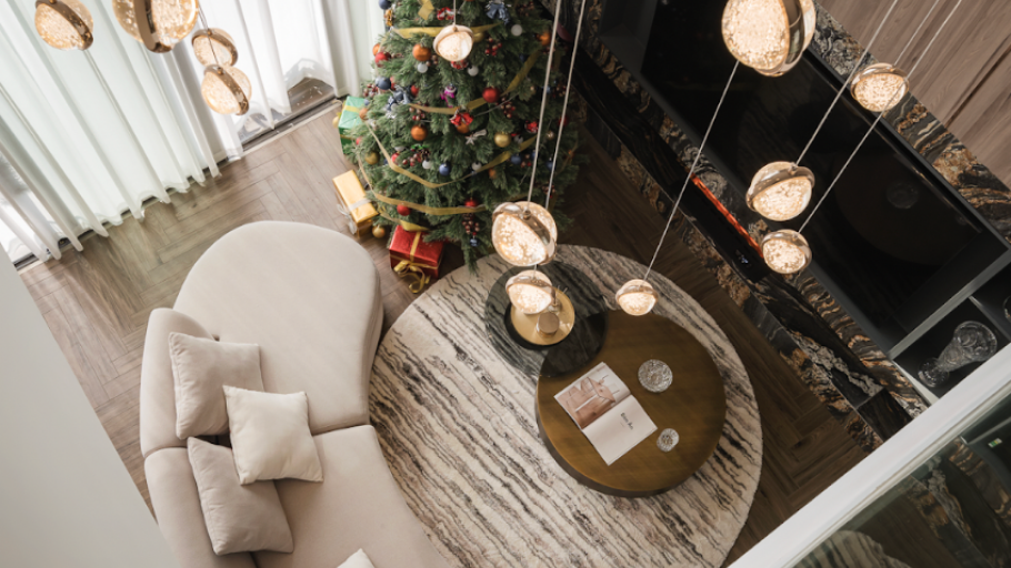 Vẻ đẹp cuốn hút của Xenia Duplex Sun Grand City với sofa cong mềm mại