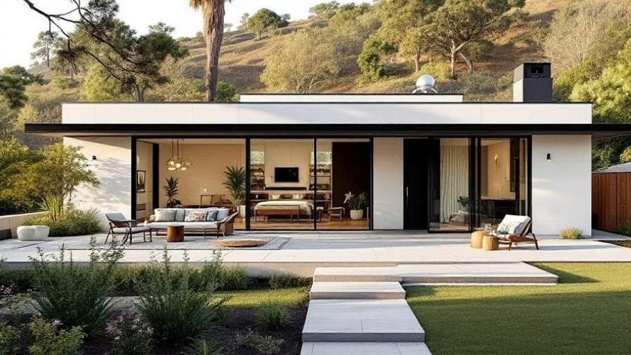 Mẫu biệt thự 1 tầng 2 phòng ngủ diện tích nhỏ