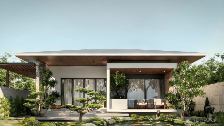 Biệt thự 1 tầng 2 phòng ngủ 100m² hiện đại