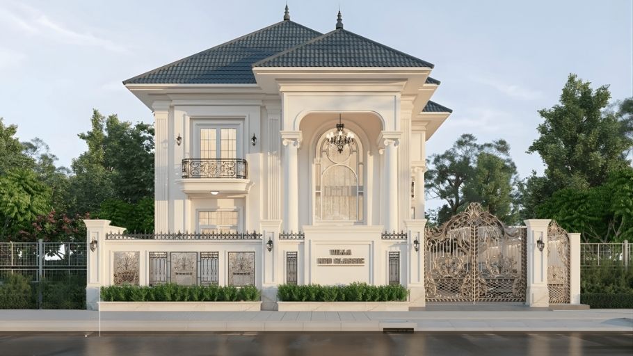 Biệt thự mái Nhật Tân Cổ Điển