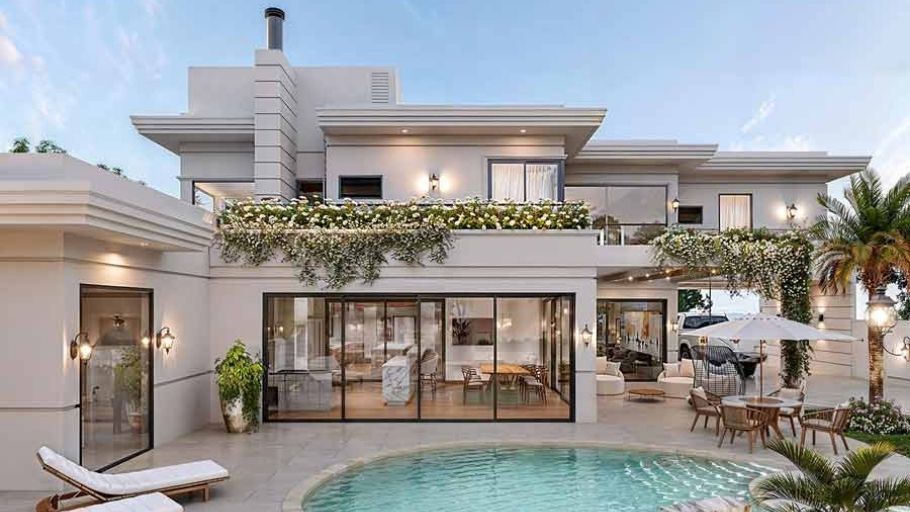 Biệt thự 2 tầng tân cổ điển kiểu Pháp có hồ bơi