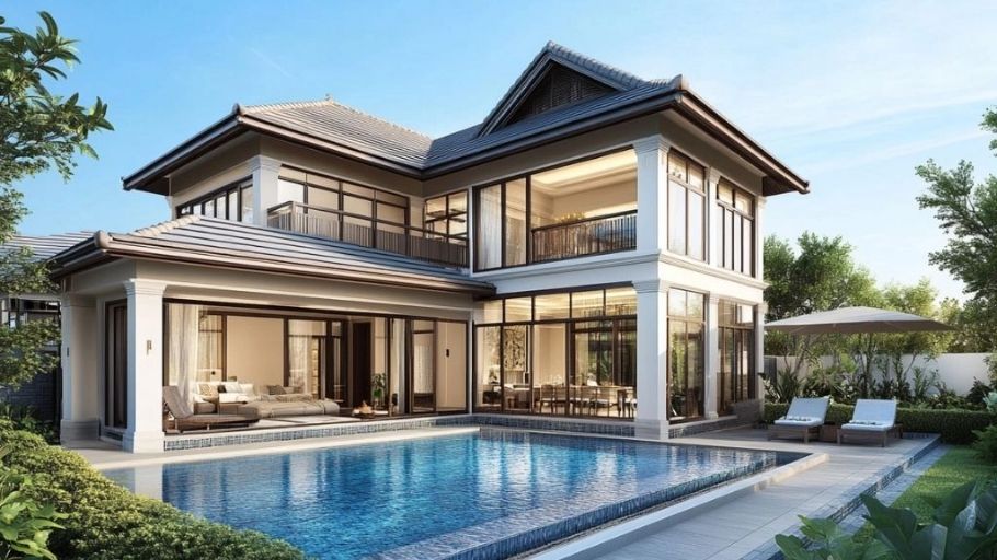 Biệt thự 2 tầng tân cổ điển kiểu Pháp