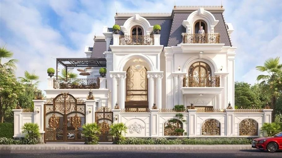 Biệt thự 2 tầng tân cổ điển kiểu Pháp
