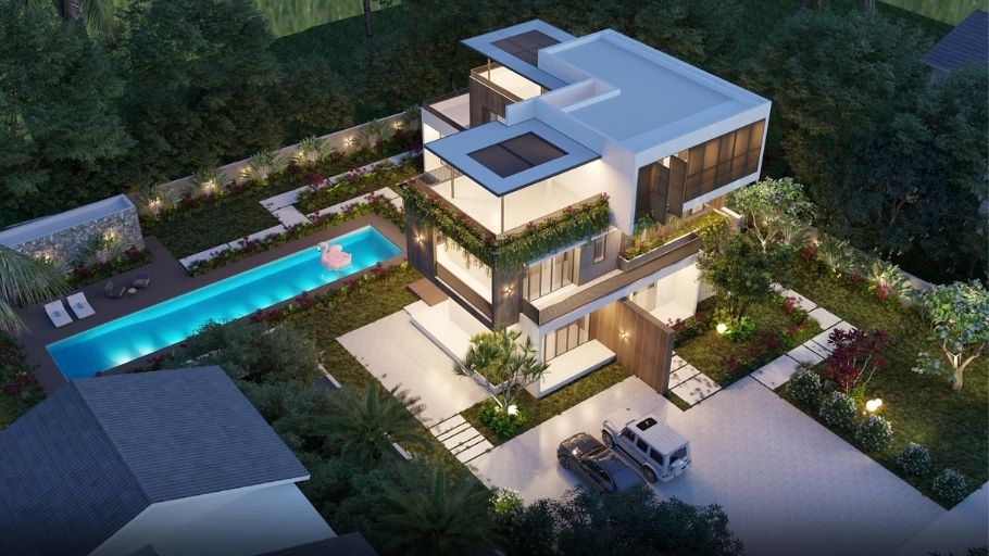 Biệt thự 3 tầng có sân vườn