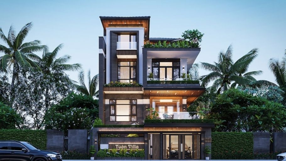 Thiết kế biệt thự 3 tầng Sang trọng Hiện đại