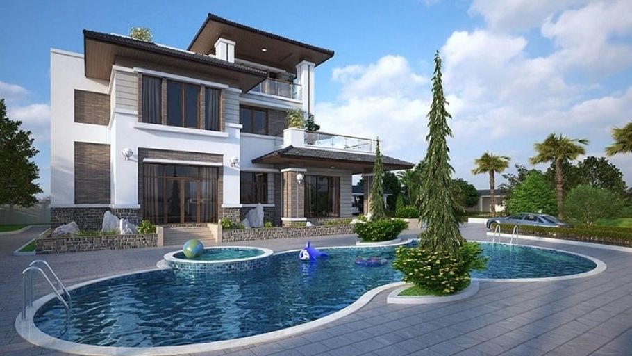 Biệt thự 3 tầng có hồ bơi