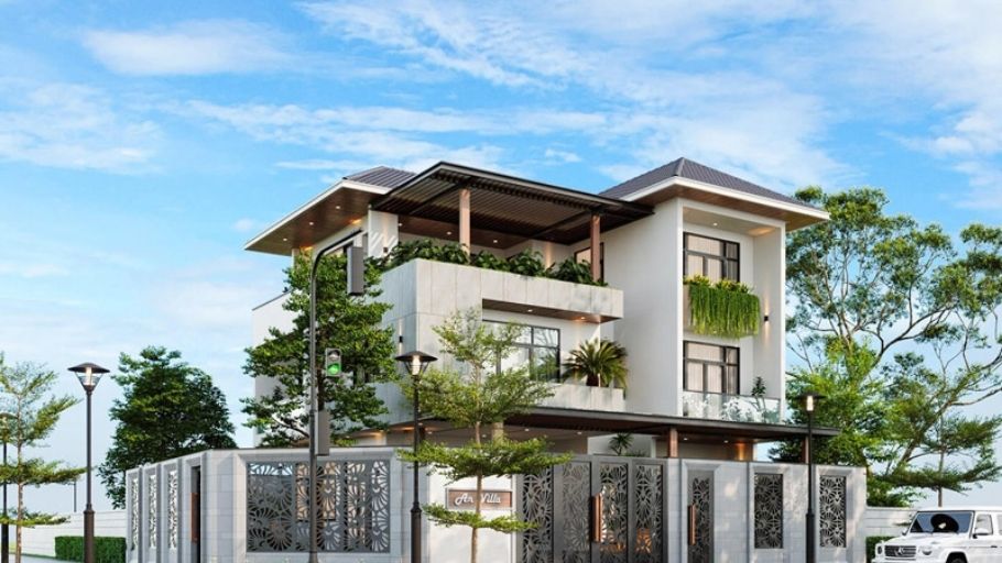 Mẫu biệt thự 3 tầng Nhiệt đới Hiện đại