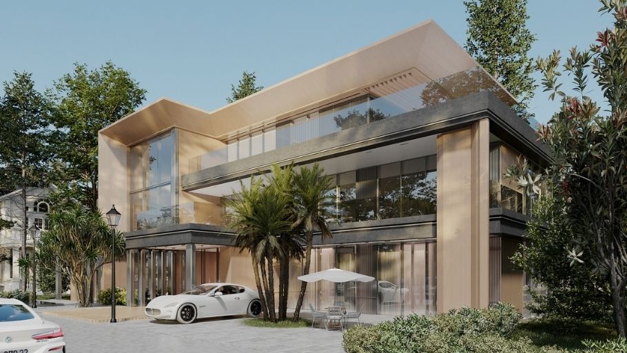 Thiết kế biệt thự 3 tầng Nhiệt đới Hiện đại