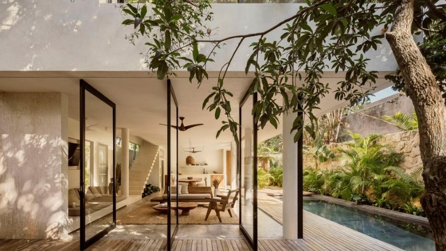 Nội thất biệt thự gỗ phong cách Modern Tropical