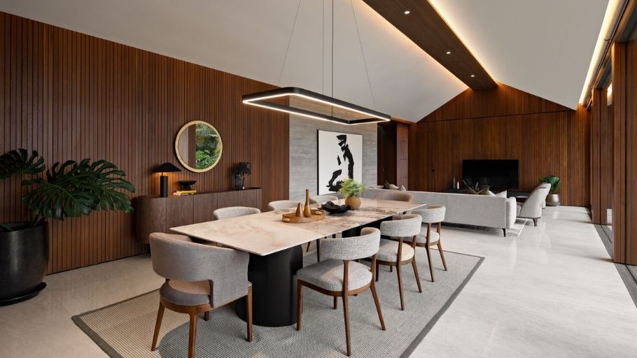 Nội thất biệt thự gỗ phong cách nội thất Modern Tropical