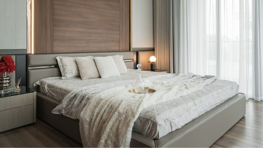 Phòng ngủ nội thất biệt thự gỗ dự án Villa Hải Phòng