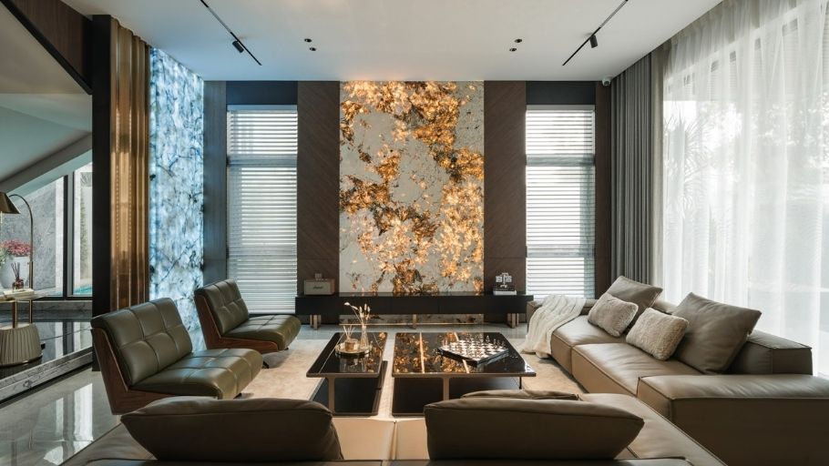 Nội thất biệt thự gỗ tại phòng khách