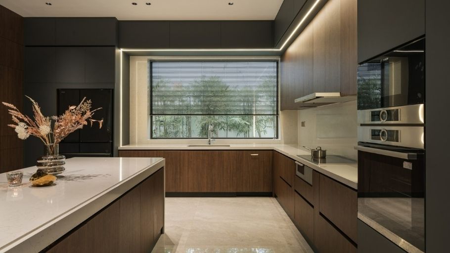 Nội thất biệt thự gỗ tại phòng bếp dự án SENDESIGN