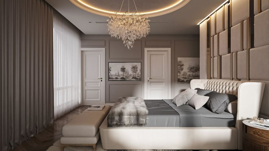 Phòng ngủ trong căn hộ Ciputra Apartment Tân Cổ Điển