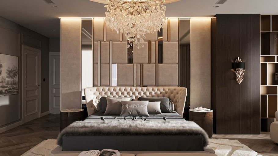 Phòng ngủ trong căn hộ Ciputra Apartment Tân Cổ Điển