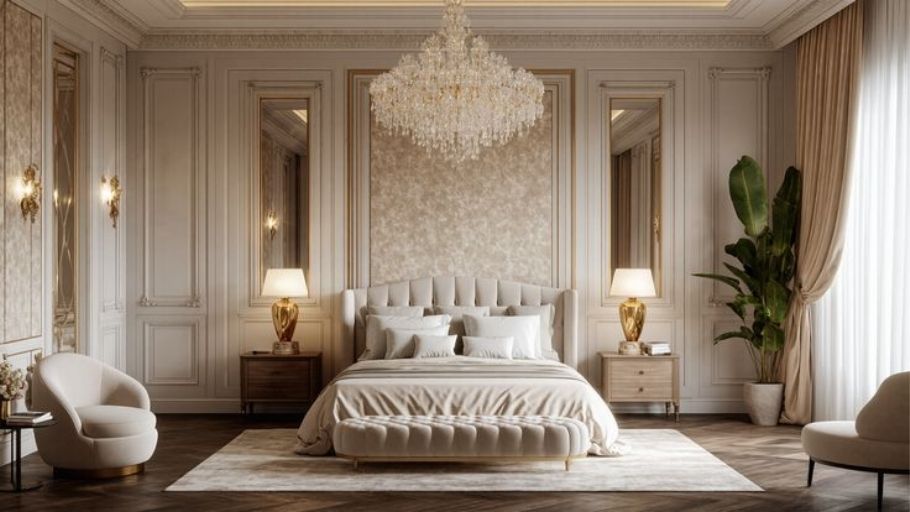Không gian phòng ngủ tân cổ điển