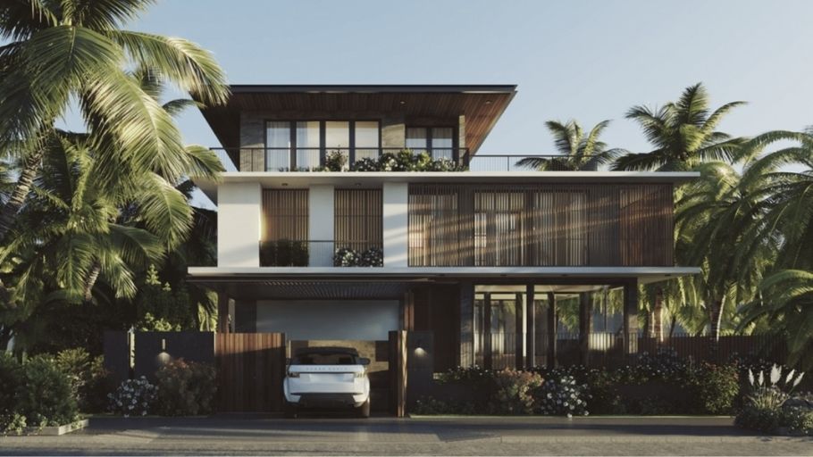 Biệt thự 200m2 3 tầng hiện đại tối giản