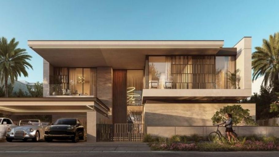 Biệt thự 200m2 có gara được thiết kế với phong cách đương đại