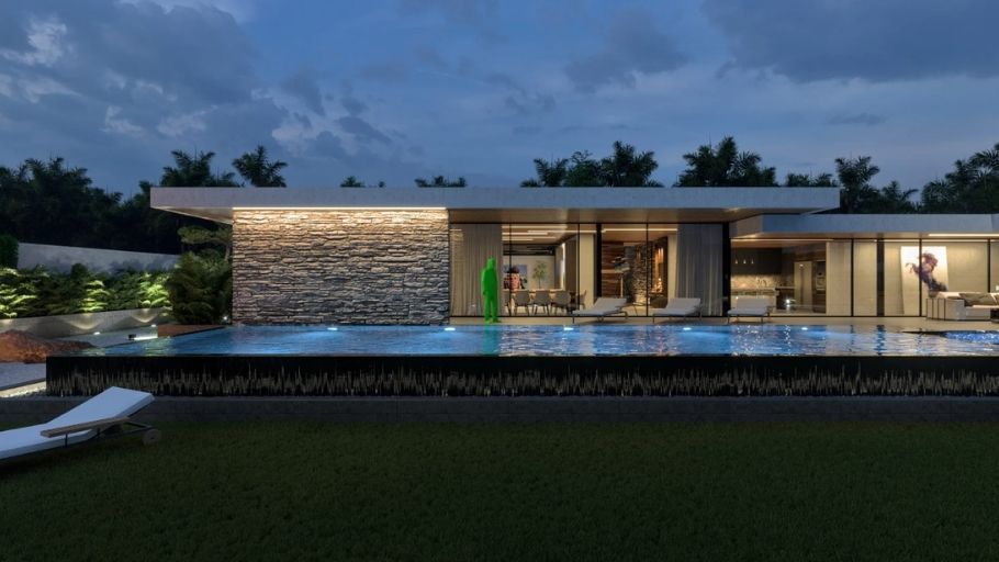 Thiết kế biệt thự 200m2 1 tầng