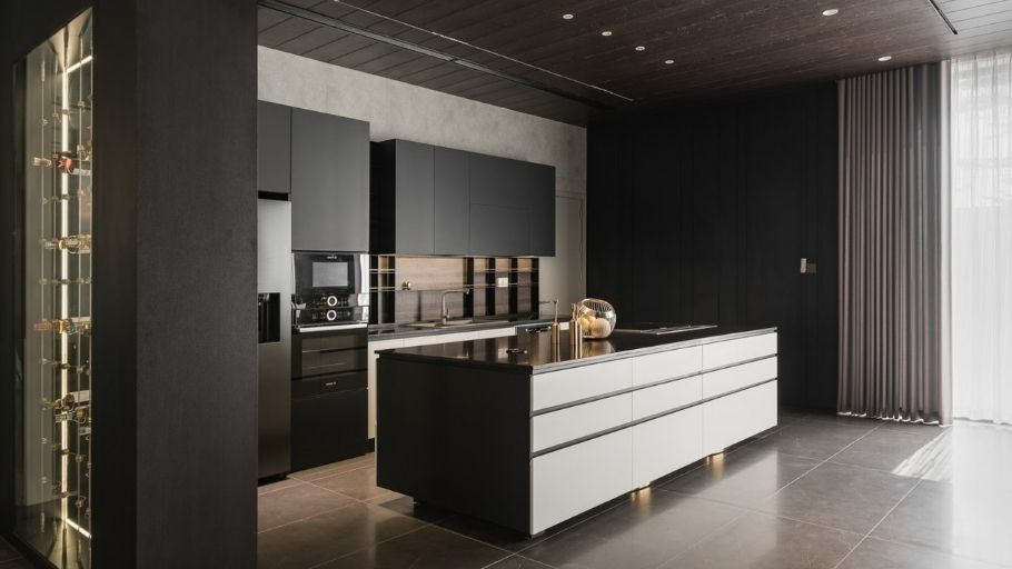 Phòng bếp trong biệt thự 200m2 sang trọng mang đậm phong cách châu Âu