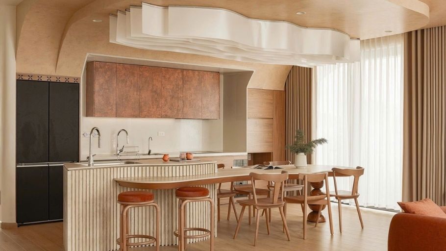 Đảo bếp tích hợp bàn ăn