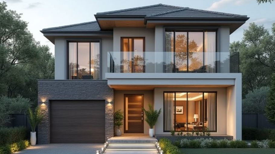 Thiết kế biệt thự chữ L mái Nhật sang trọng