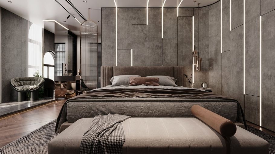 Phòng ngủ biệt thự Pháp hiện đại