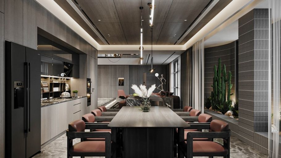 Bếp & bàn ăn biệt thự Pháp