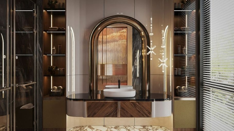 Phòng tắm trong căn biệt thự Hanoi West Villa