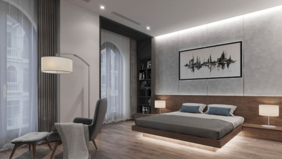 Phòng ngủ master tại biệt thự Sao Biển