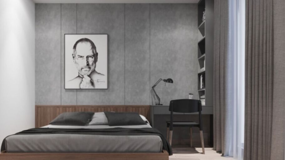 Góc làm việc trong phòng ngủ biệt thự Sao Biển