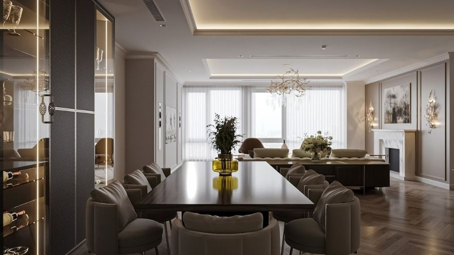 Bố cục không gian tại phong cách Pháp đương đại