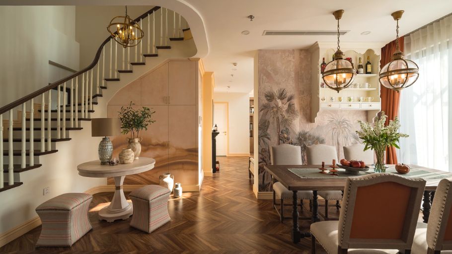 Mẫu nội thất Duplex Tân Cổ Điển