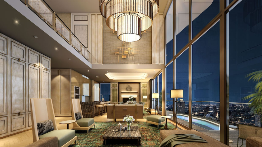 Thiết kế Penthouse phong cách Á Đông giao thoa giữa truyền thống và hiện đại