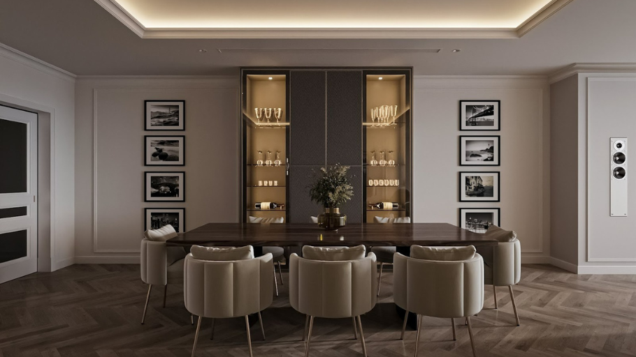 Penthouse Tân Cổ Điển đề cao tính đối xứng tâm