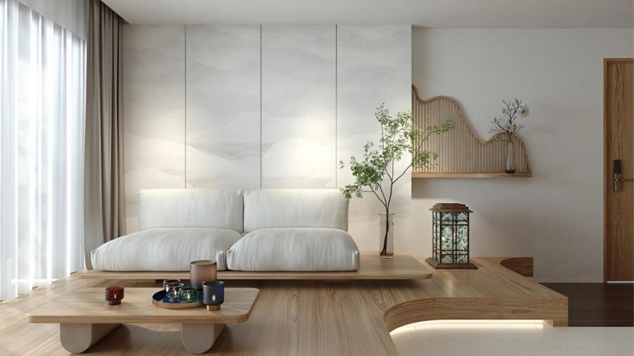 Phong cách Japandi gỗ sáng màu, vật liệu mộc ấm áp