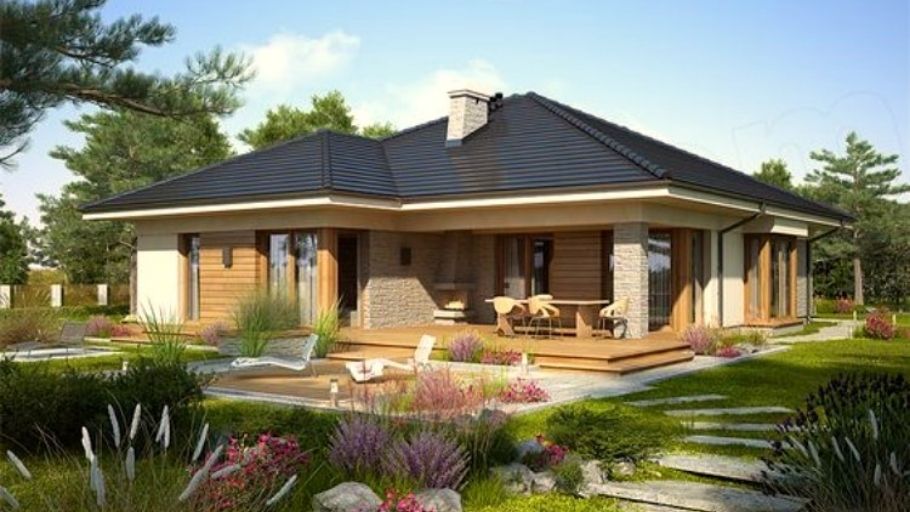 Nhà 1 tầng phong cách bungalow hiện đại