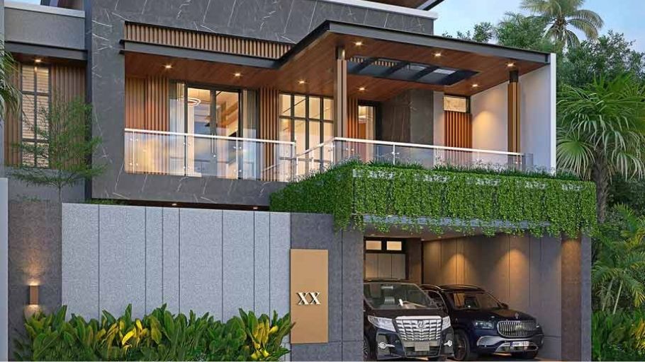 Biệt thự Mỹ mái bằng sang trọng