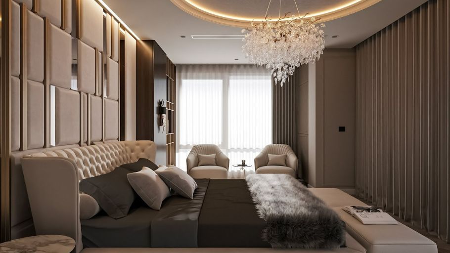 Phòng ngủ trong căn hộ Ciputra Apartment Tân Cổ Điển