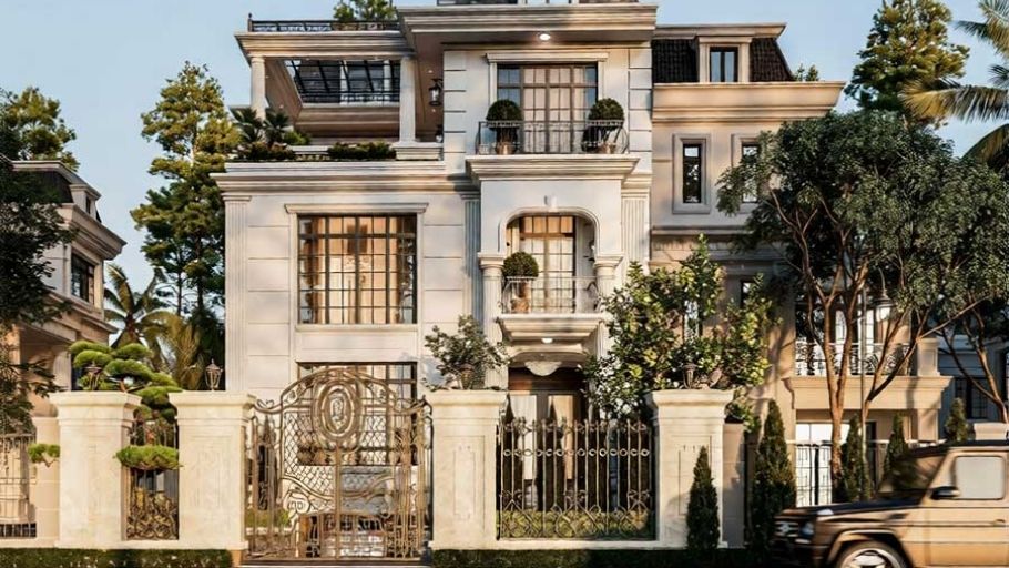 Biệt thự 200m2 3 tầng luxury tân cổ điển châu Âu