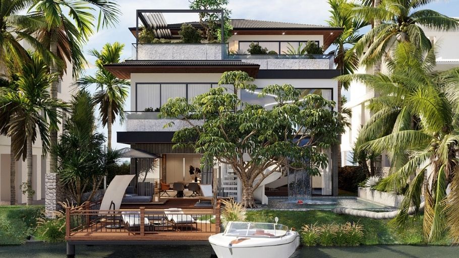 Mẫu thiết kế biệt thự sân vườn 200m2