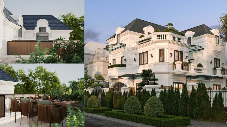 Không gian biệt thự 200m2 2 tầng tổ chức mở
